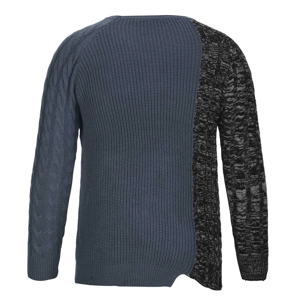 Taoliyuan Mens Pullover Sweater Winter Ribbed Knitted Color Comfort One Size